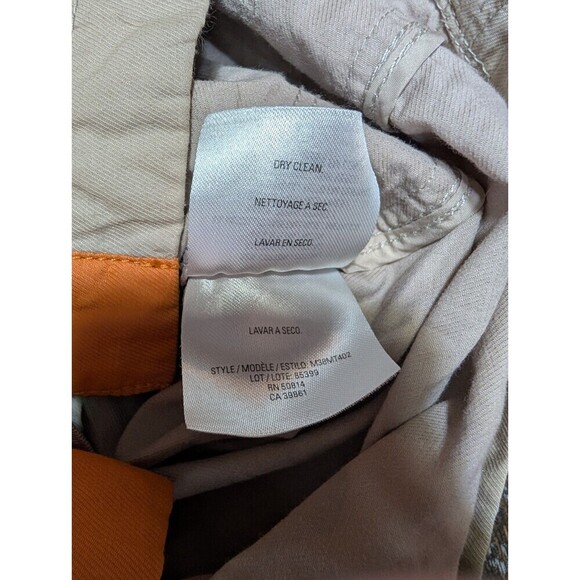 Tahari Windbreaker Hooded Light Jacket Beige Orange Medium - Picture 9 of 12